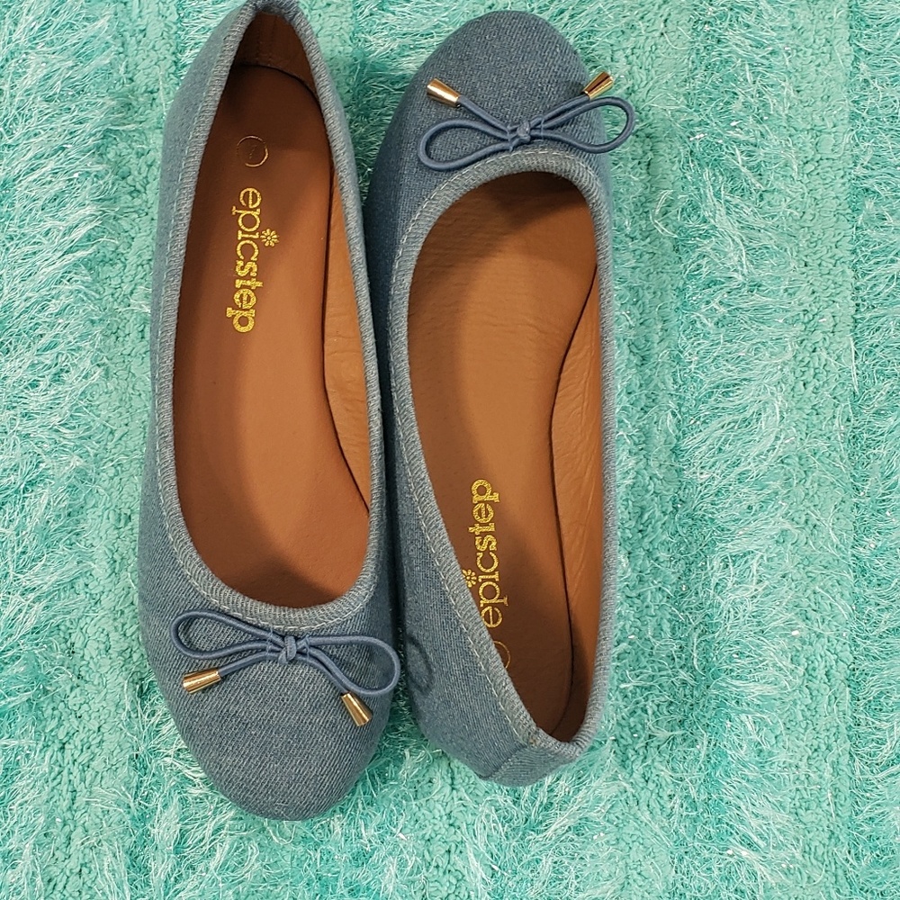 Denim Ballet Flat Shoes